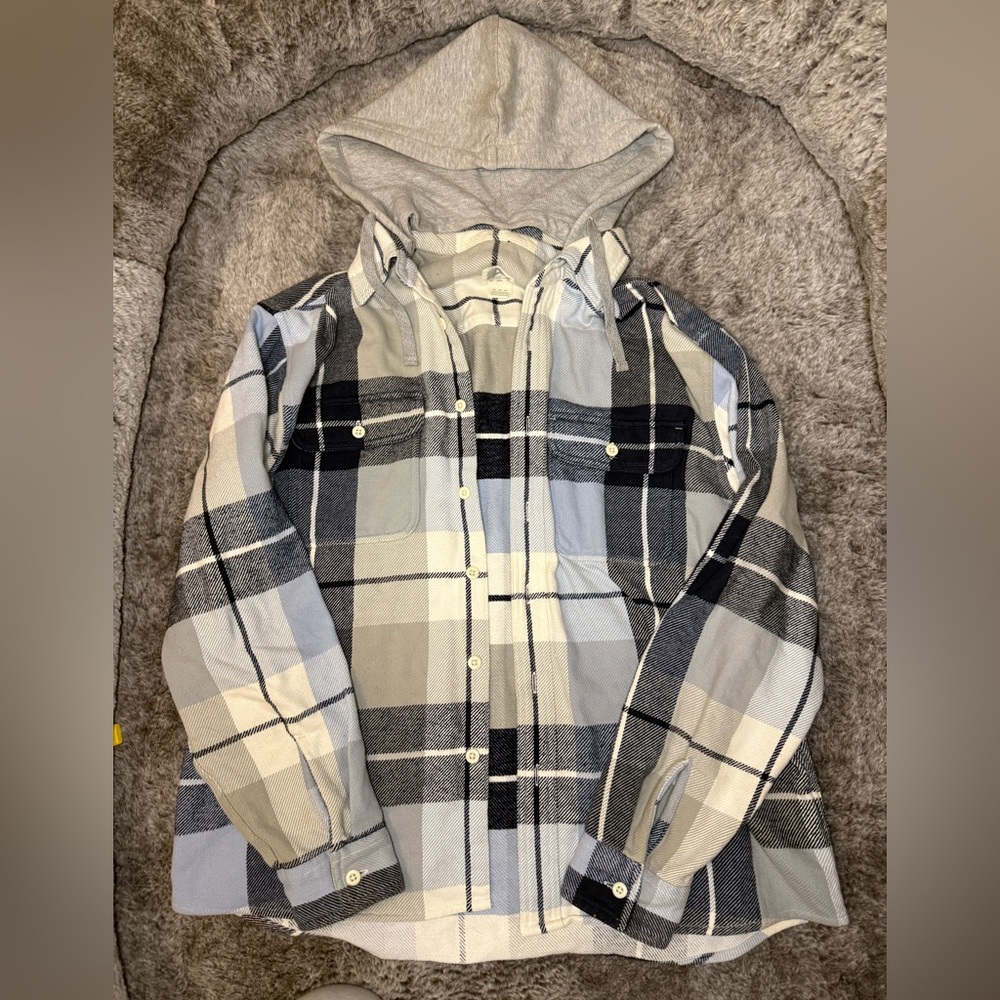 Men’s American Eagle Men’s Hooded Flannel